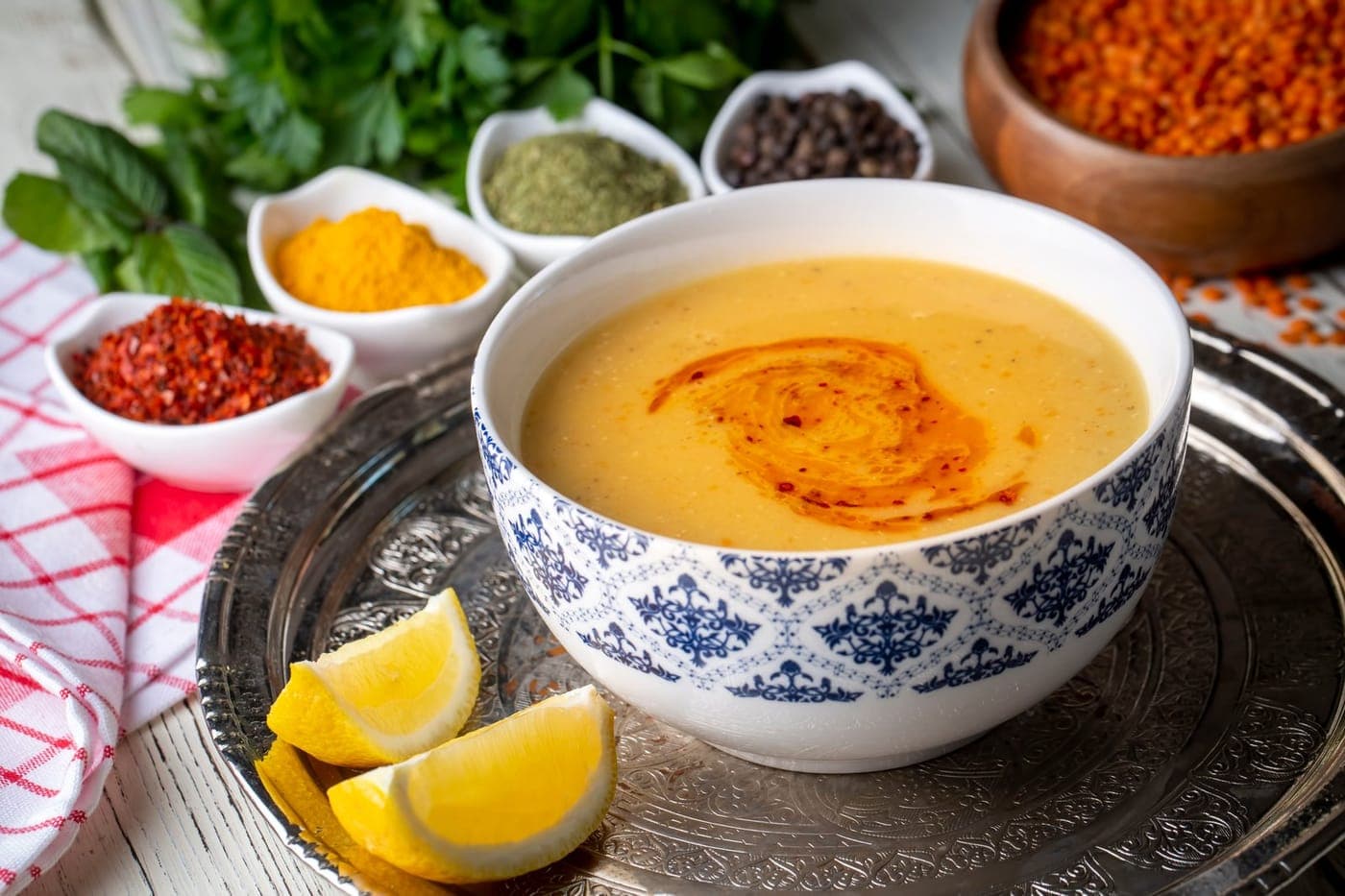 Lebanese Lentil Soup (Shorbat Adas)
