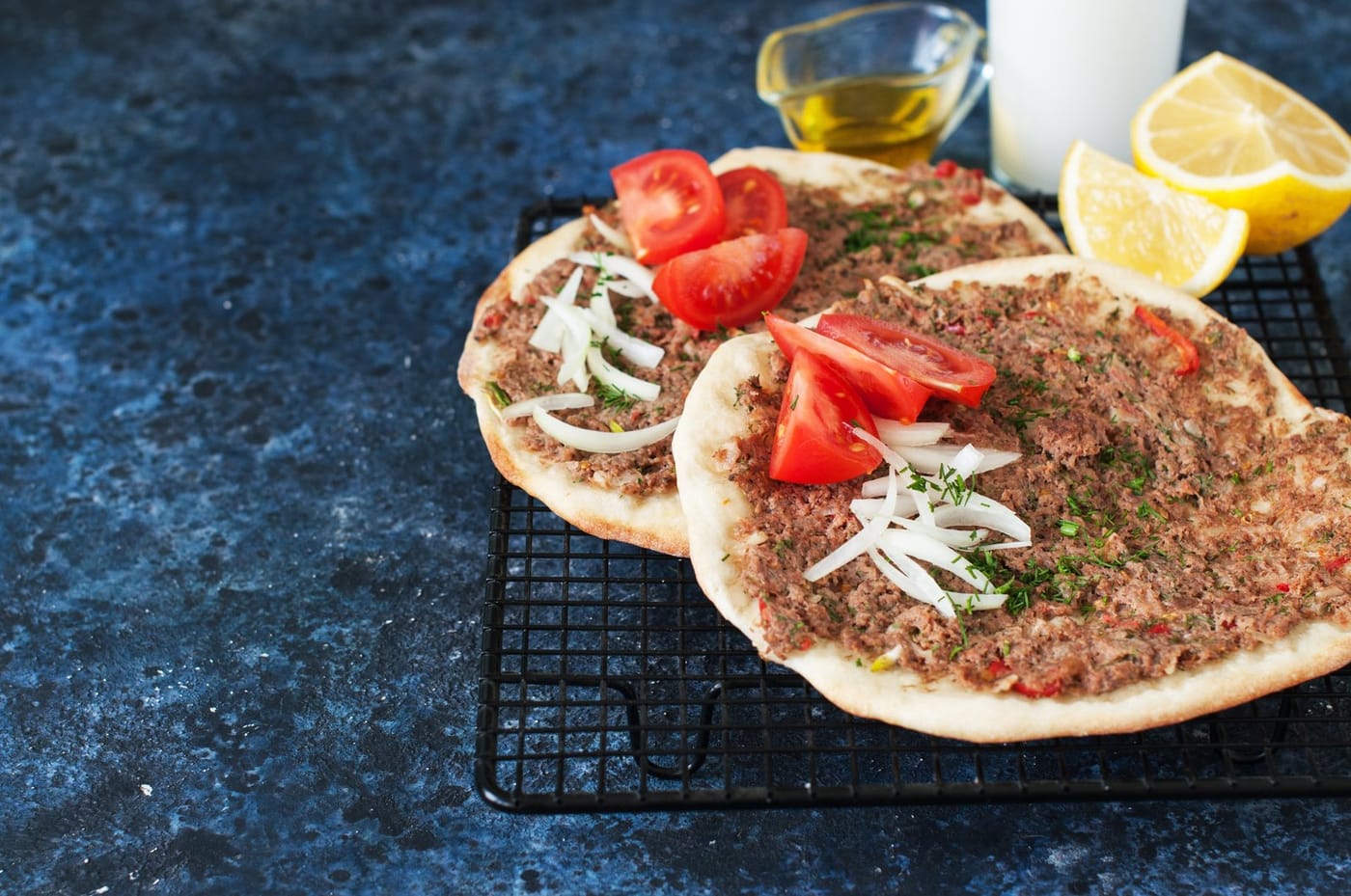 Lahm bi Ajin (Lebanese Meat Pizza)